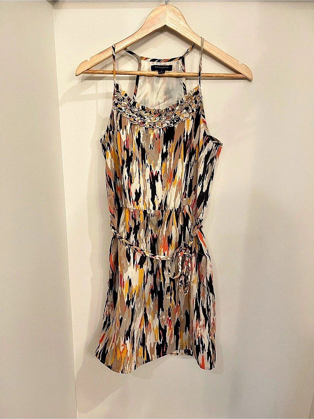 Banana Republic Abstract Mini Dress in Black & Multicolor Size 2 Like New